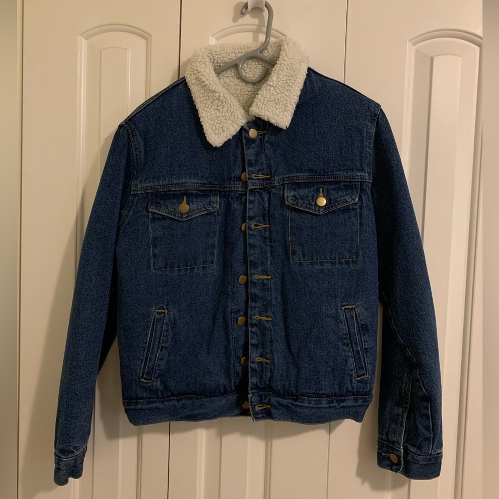 Lamb Wool Denim Jacket